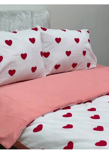 Solmaya Dayanıklı Havageçiren Lastikli Çarşaflı Pamuklu Çift Kişilik Nevresim Takımı fırsatları