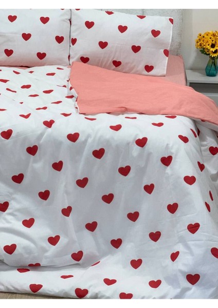 Solmaya Dayanıklı Havageçiren Lastikli Çarşaflı Pamuklu Çift Kişilik Nevresim Takımı indirimleri