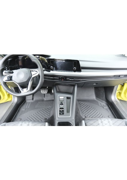 Volkswagen Golf 8 Otomatik 2021 ve Sonrası 4.5d Paspas Rizline 3D Üst Bagaj Havuzu Set fiyatları