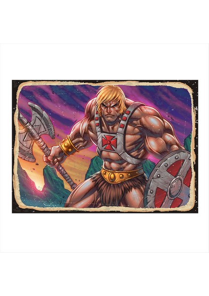 He Man Desenli Mdf Tablo 50 cm x 70 cm