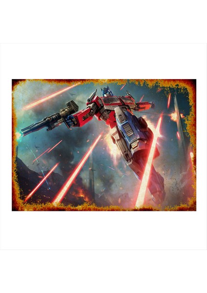Transformers Hediyelik Ahşap Tablo 35 cm x 50 cm