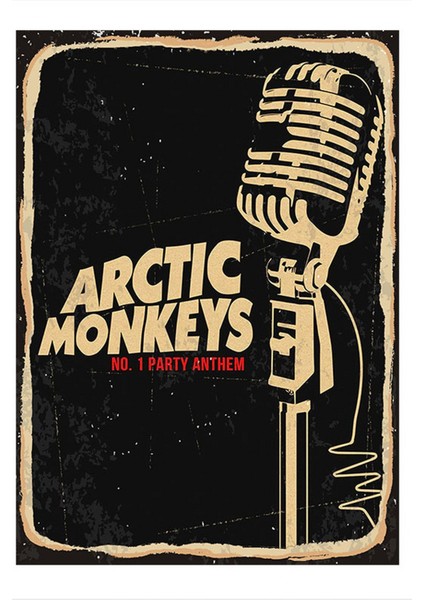 Arctic Monkeys Tasarım Ahşap Tablo 35 cm x 50 cm