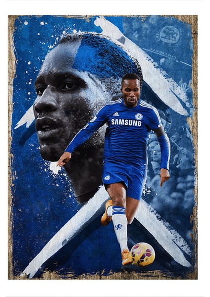 Didier Drogba Tasarım Mdf Tablo 35 cm x 50 cm