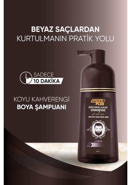 Brown Hair Shampoo Anında Etkili Doğal Görünüm Veren Şampuan 350 ml + 350 ml fiyatları