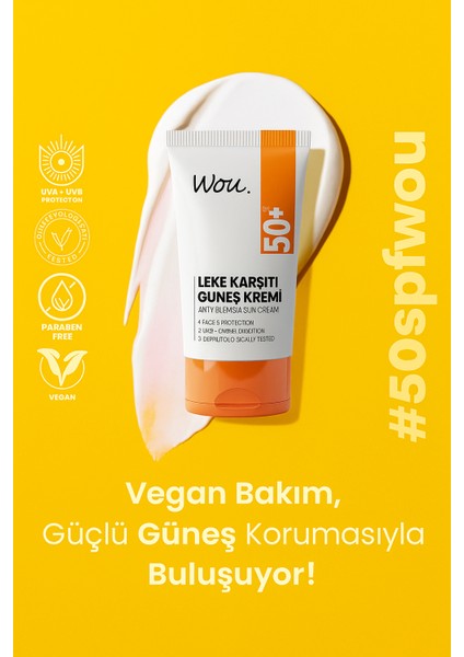 WOU Güneş Kremi SPF50+ 50 ml ve Roll-On 75 ml Suya Dayanıklı Set Tüm Cilt Tiplerine Uygun fiyatları