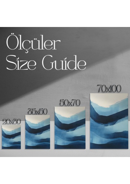 Soyut Mavi Dalga Tablosu modelleri