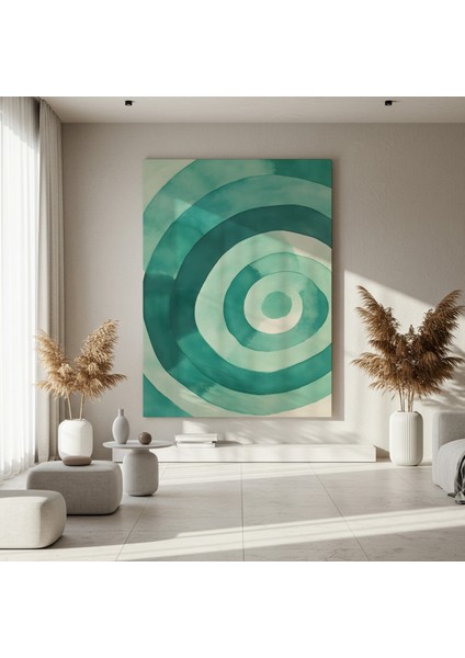 Soyut Yeşil Tonları Tablosu fırsatları