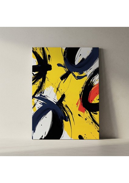 Soyut Sarı Mavi Tuval Tablosu fiyatları