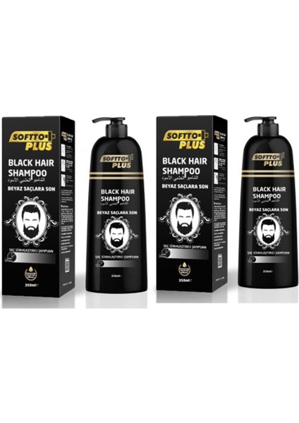Saç Siyahlaştırıcı Beyazları Kapatıcı Doğal Görünümlü Boya Şampuan 350 ml x 2 Adet
