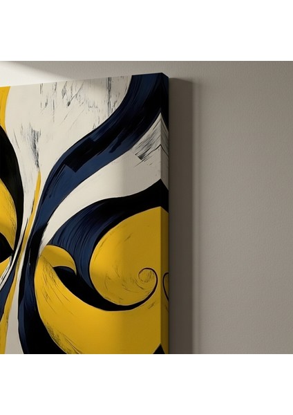 Sarı ve Mavi Soyut Tasarım Tablosu indirimleri