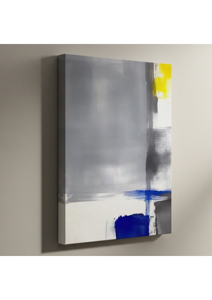 Soyut Mavi ve Sarı Detaylar Tablosu