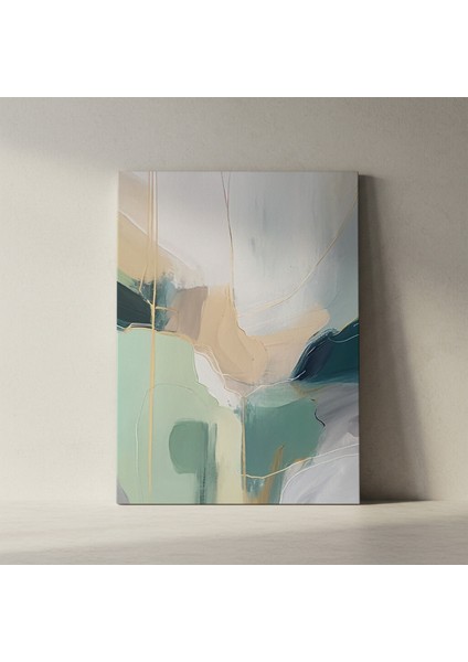 Soyut Yeşil ve Gold Detaylar Tablosu fiyatları