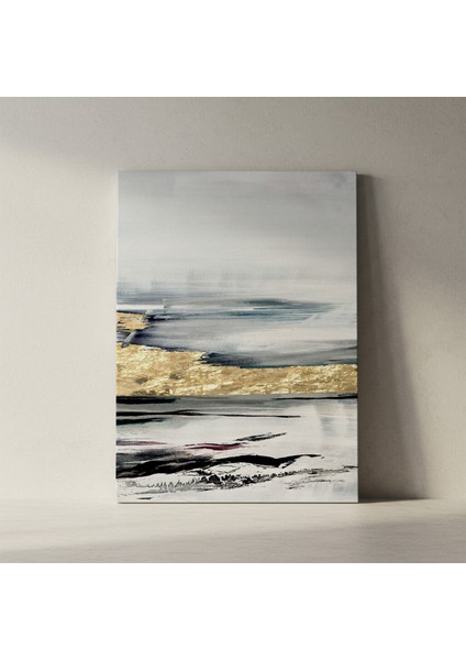 Altın Varaklı Soyut Manzara Tablosu fiyatları