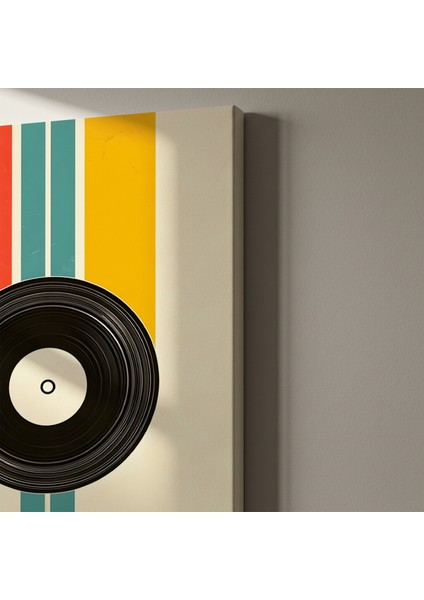 Retro Müzik Plağı Soyut Tasarımı Tablosu indirimleri