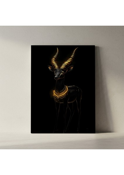 Altın Geviş Geyiği Soyut Sanat Tablosu fiyatları