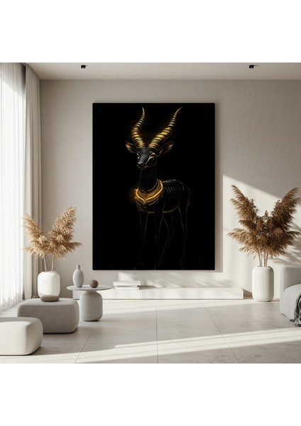 Altın Geviş Geyiği Soyut Sanat Tablosu fırsatları