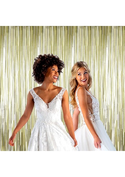 Mat Altın Püsküllü Kapı Perdesi - Parti, Bekarlığa Veda, Doğum Günü 1x2 M (3791) fiyatları