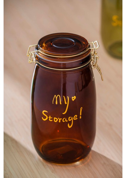 Pierre Klipsli Kapaklı Kavanoz Seti - 21.5 cm