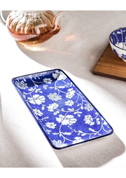 Rêve Bleu Rennes New Bone China Dikdörtgen Tabak