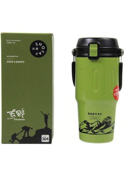Shotay Journey Mug Çift Kullanımlı Kapak 650 Ml. Yeşil ST-8166