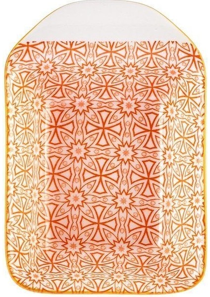 Floral Turuncu Rectangle Çerezlik/sosluk 10 cm