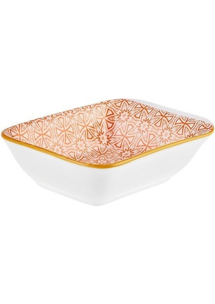 Floral Turuncu Rectangle Çerezlik/sosluk 10 cm fiyatları