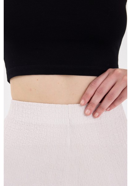 Taş Bol Paça Bel Lastikli Bürümcük Kumaş Pantolon 2466 fırsatları