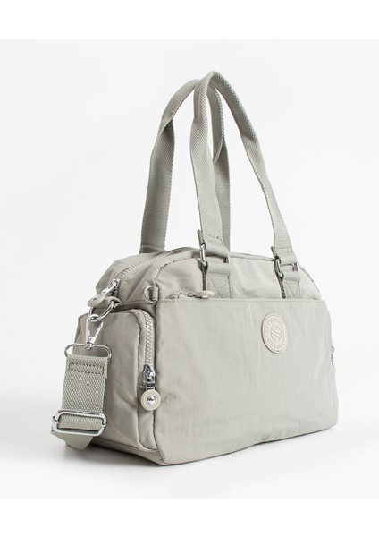 Unisex Krinkıl Kumaş Açık Gri Renkli Omuz ve Çapraz Askılı Çanta fiyatları
