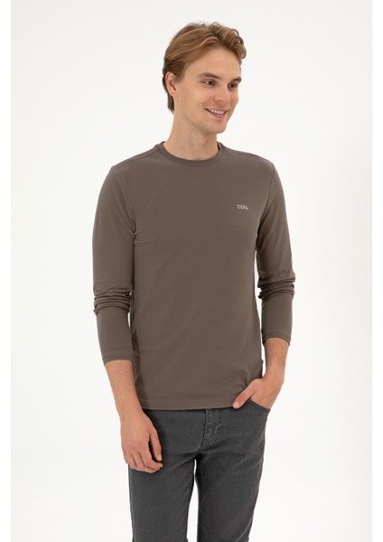Erkek Vizon Sweatshirt 50313744-VR052