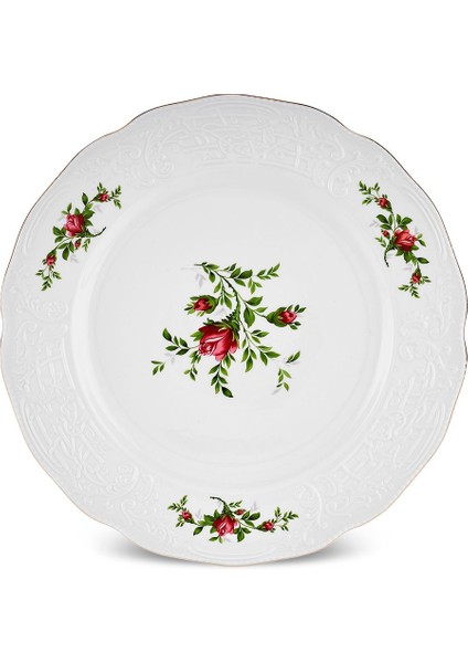 Vintage Rose Servis Tabağı 26 cm Krem modelleri