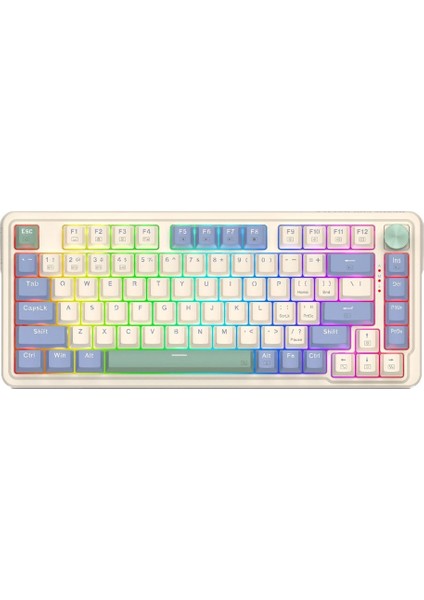 Ucal Pro K673CPG-RGB-PRO Beyaz Kablosuz Klavye