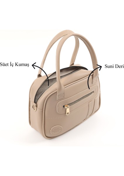 Vizon SHK225 Suni Deri ,fermuarlı Iki Bölmeli ,kolon Askılı El, Kol ve Omuz Çantası indirimleri