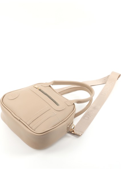 Vizon SHK225 Suni Deri ,fermuarlı Iki Bölmeli ,kolon Askılı El, Kol ve Omuz Çantası