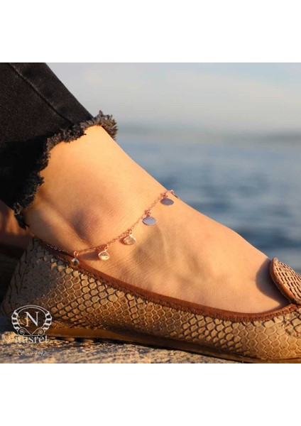 925 Ayar Rose Gümüş Göz Model Halhal
