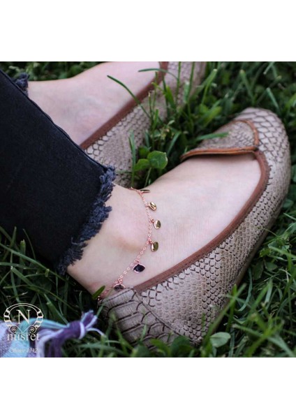 925 Ayar Rose Gümüş Göz Model Halhal modelleri