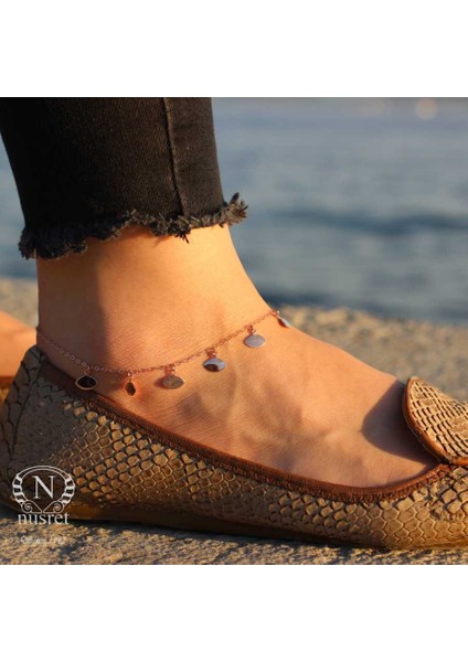 925 Ayar Rose Gümüş Göz Model Halhal indirimleri