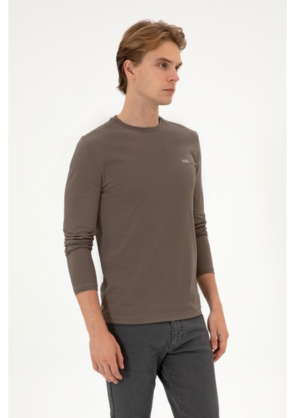 Erkek Vizon Sweatshirt 50313744-VR052 modelleri