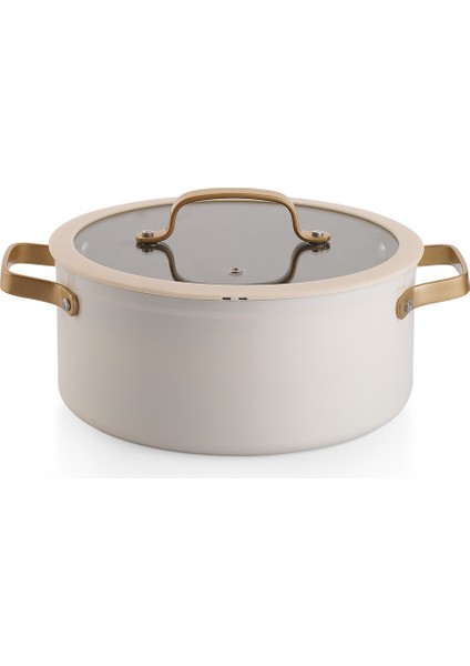 Sapphire Seramik Tencere Seti 7 Parça-Beyaz/gold modelleri