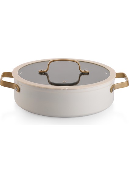 Sapphire Seramik Tencere Seti 7 Parça-Beyaz/gold fırsatları