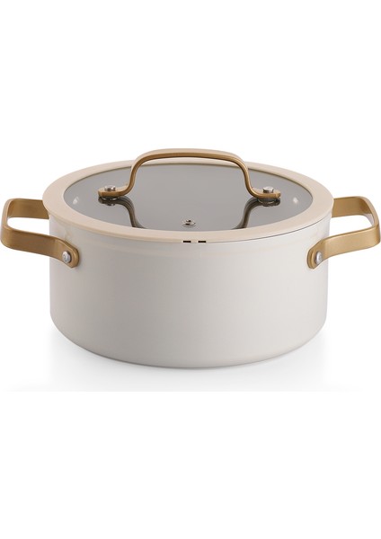 Sapphire Seramik Tencere Seti 7 Parça-Beyaz/gold indirimleri