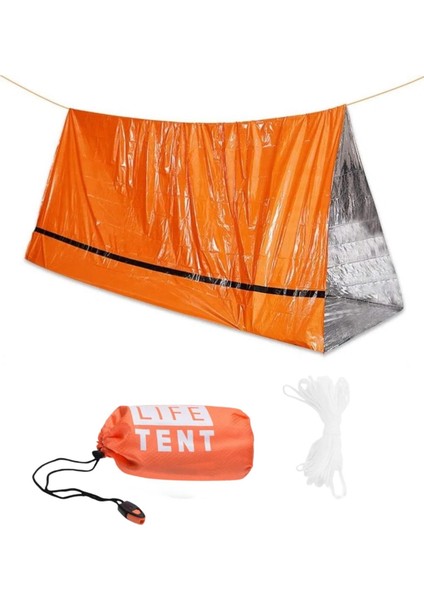 Acil Durum Termal Tente Hayatta Kalma Acil Durum Çadırı Uyku Tulumu Düdük Alarmlı