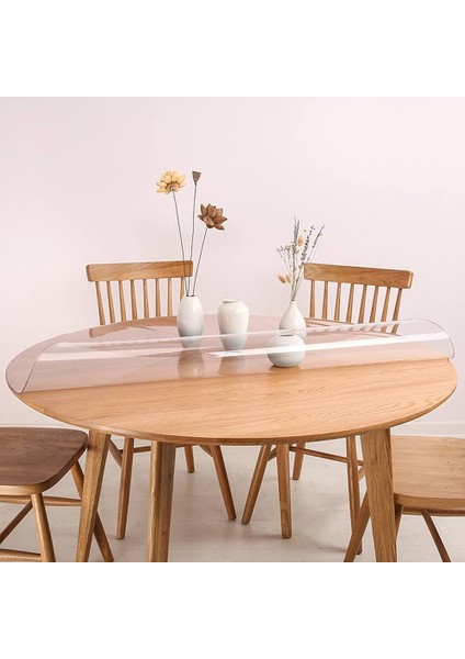 Yuvarlak Şeffaf Silinebilir Masa Örtüsü| 1,3 mm Kalın Pvc Kaymaz Sofra Bezi fiyatları