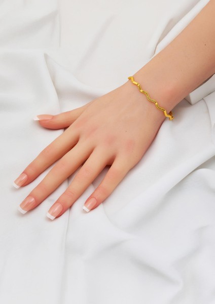 Zikzak Parıltılı Ajda 14 Ayar Altın Bileklik fiyatları