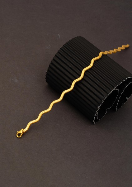 Zikzak Parıltılı Ajda 14 Ayar Altın Bileklik modelleri