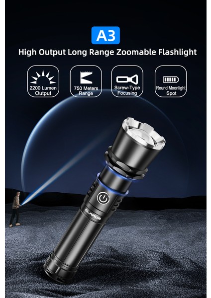 A3 - Zoom Özellikli Taktik El Feneri