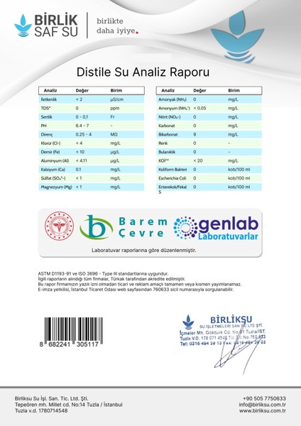 20 Lt Gerçek Distile Saf Su fiyatları