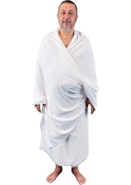 Lüks Bambu Hac Umre Için Erkek Ihram, Yumuşak, Dikişsiz, 1250GR. Kemer Hediyeli Kutulu Set modelleri