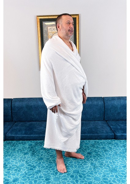 Lüks Bambu Hac Umre Için Erkek Ihram, Yumuşak, Dikişsiz, 1250GR. Kemer Hediyeli Kutulu Set fırsatları