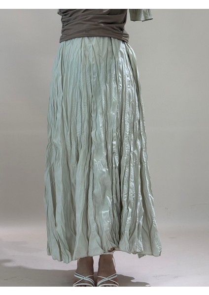 Taş Crush Kırışık Uzun Etek fiyatları