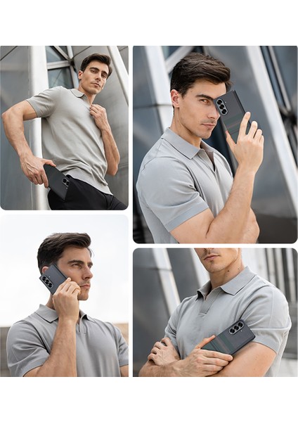 Galaxy Z Fold 7 Uyumlu Kılıf M-Safe Şarj Özellikli Karbon Fiber Benks Aurora Armorair Kevlar Yeşil modelleri